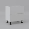 Base Cabinet 800mm with 2 Drawers in UV White