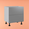 Base Cabinet 800mm with 2 Drawers in UV Light Grey