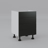 Base Cabinet 600mm with 4 Drawers in UV Dark Grey