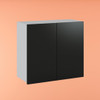 Wall Cabinet 800mm with 2 Doors in UV Dark Grey