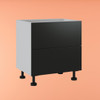 Base Cabinet 800mm with 2 Drawers in UV Dark Grey