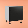 Base Cabinet 800mm with 3 Drawers in UV Dark Grey