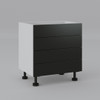 Base Cabinet 800mm with 4 Drawers in UV Dark Grey