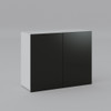 Wall Cabinet 900mm with 2 Doors in UV Dark Grey