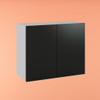 Wall Cabinet 900mm with 2 Doors in UV Dark Grey