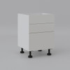 Base Cabinet 600mm with 3 Drawers in PU Satin