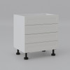 Base Cabinet 800mm with 4 Drawers in PU Shaker