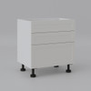 Base Cabinet 800mm with 3 Drawers in PU Shaker
