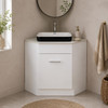 Classic - Porcelain Top & Corner Vanity 600 mm Includes Carla Basin 