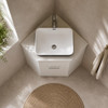 Classic - Porcelain Top & Corner Vanity 600 mm Includes Carla Basin 