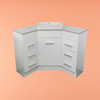 Porcelain Top & Corner Vanity 900mm - Includes Carla Basin