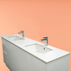 Porcelain Double Undermount Bowl Vanity Top 1800mm