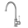 Charlotte - Brushed Nickel Gooseneck Sink Mixer 