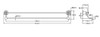 Charlotte - Brushed Gold Double Towel Rail 800mm