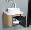 Roma - Fluted Vanity & Stone Top Wall Hung 600mm 