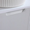 Roma White Fluted Wall Hung Vanity 600mm 