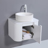 Roma - Fluted Vanity (Package) Wall Hung 600mm + Vanity Top  
