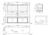 Zehra - Vanity Cabinet Wall Hung & Double Top Options 1800mm