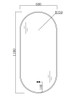 Sage Framed LED Oval Mirror with Anti-Fog – 500 x 1100mm 