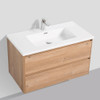 KOJONUP - Wall Hung Vanity Cabinet & Resin White Top 750mm 