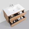 KOJONUP - Wall Hung Vanity Cabinet & Resin White Top 750mm 