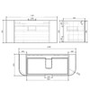Zehra - Vanity Cabinet Only (NO TOP) Wall Hung 1200mm 