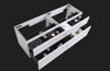 Maris - Double Vanity Cabinet Only (NO TOP) Wall Hung 1500mm 