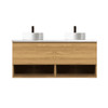 Delsa - Oak Vanity Wall Hung & Double Bowl Top Options 1500mm Delsa - Oak Vanity Wall Hung & Double Bowl Top Options 1500mm