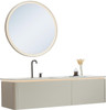 Bliss - Cream Vanity Wall Hung with Offset Single Basin 1600mm 
