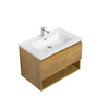 Delsa - Oak Vanity Cabinet Wall Hung & Top Options 600mm