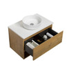 Delsa - Oak Vanity Cabinet Wall Hung & Top Options 900mm