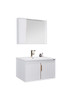 Ivy - White Fluted Vanity Wall Hung with Polymarble Top 900mm  Ivy - White Fluted Vanity Wall Hung with Polymarble Top 900mm