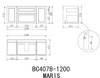 Maris - White Shaker Vanity Wall Hung & Top Options 1200mm