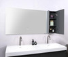 Mia -  Double Bowl Black Vanity Wall Hung & Top 1500mm