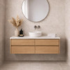Willow - Oak Vanity Cabinet Wall Hung With Top Options Available 1200mm 
