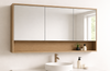 Willow Oak Mirror Cabinet with Doors – 1200mm