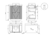 Roma White Fluted Floor Mount Vanity 750mm 