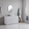 Roma - Fluted Floor Mount Vanity with Single Bowl Top Options Available 1500mm 