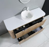 Roma - Fluted Floor Mount Vanity with Single Bowl Top Options Available 1500mm  