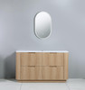 Roma - Fluted Floor Mount Vanity with Single Bowl Top Options Available 1500mm  