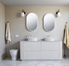 Roma - Fluted Floor Mount Vanity with Double Bowl Top Options Available 1500mm 