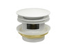 Matte White Pop Up Bath Waste with Overflow - 40mm 