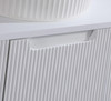 Roma White Fluted Floor Mount Vanity 600mm 