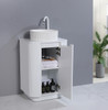 Roma White Fluted Floor Mount Vanity 600mm 