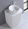 Roma White Fluted Floor Mount Vanity 600mm 