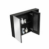 Mirror Cabinet with Open Shelf 900mm Black 