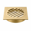 Verve - Brushed Gold Square Floor Waste Grate 100mm Outlet 