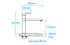 Billi - Mixer Tap Paddle Stand-Alone in Urban Brass 