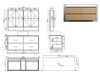 Willow - Walnut Vanity Cabinet Wall Hung With Top Options Available 1200mm 