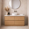 Willow - Oak Vanity Cabinet Floor Mount With Top Options Available 1200mm 